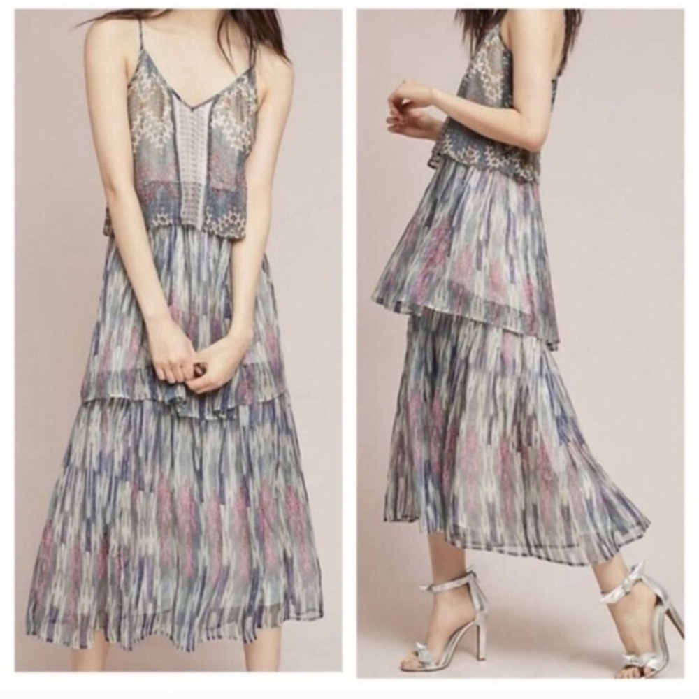 NWOT ANTHROPOLOGIE JOSIE tiered maxi dress!!!